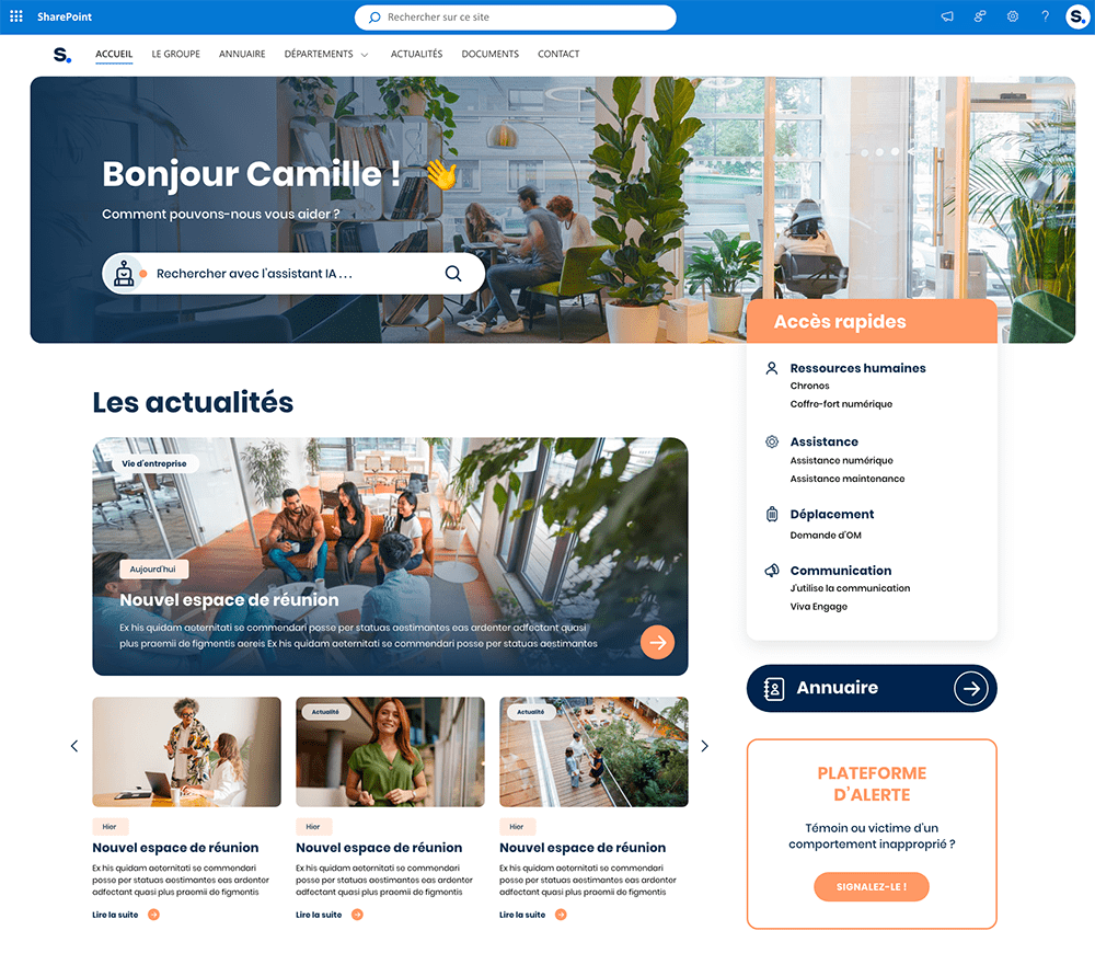 Interface SharePoint design